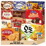 [안녕골목마켓] 사무실 과자 세트 10종(+1) 탕비실 간식 ( 오예스미니 초코하임 화이트하임 쿠크다스 촉촉한초코칩 빈츠 엄마손 마가렛트 오뜨치즈 후렌치파이 소라과자 ) 세트, 1개, 192g