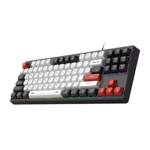 앱코 저소음 멤브레인 87키 유선 텐키리스 키보드, 블랙, MK87