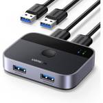 KVM 스위치 선택기 멀티허브 키보드 마우스공유 공유기 공유 셀렉터 UGREEN USB 3.0 스위처 입력 2개 출력